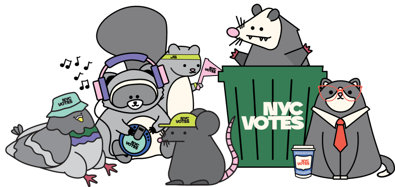 NYC Votes animal candidates - close crop