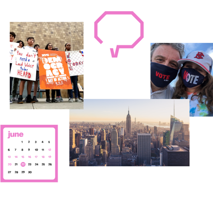 A woman smirking at the camera